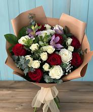 Букет цветов из:  Розы и Альстромерии в Верх-Нейвинский