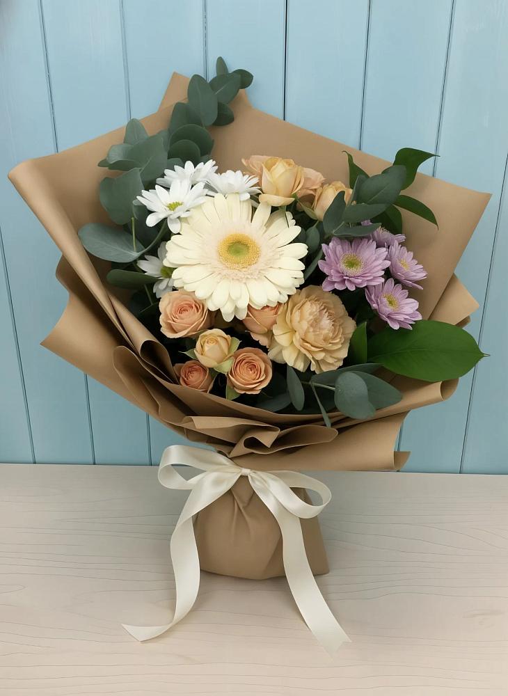 Букет цветов из: Герберы и Хризантемы в Верх-Нейвинский
