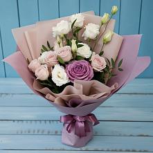 Букет цветов из:  Розы и Лизиантусы в Верх-Нейвинский