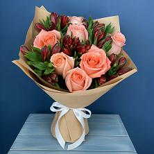 Букет цветов из:  Розы и Альстромерии в Верх-Нейвинский