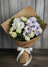 Букет цветов из:  Хризантемы и Розы в Верх-Нейвинский