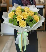 Букет цветов из:  Хризантемы и Розы в Верх-Нейвинский