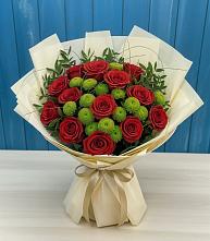 Букет цветов из:  Розы и Хризантемы в Верх-Нейвинский