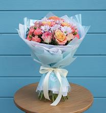 Букет цветов из:  Хризантемы и Розы в Верх-Нейвинский